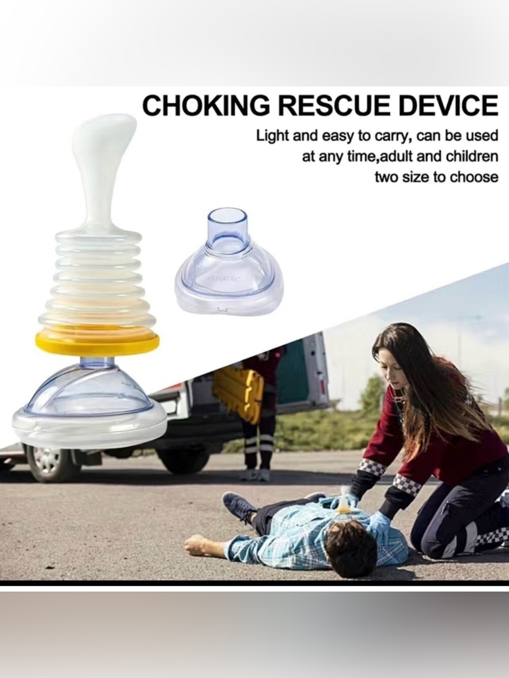 Life support choking relief device